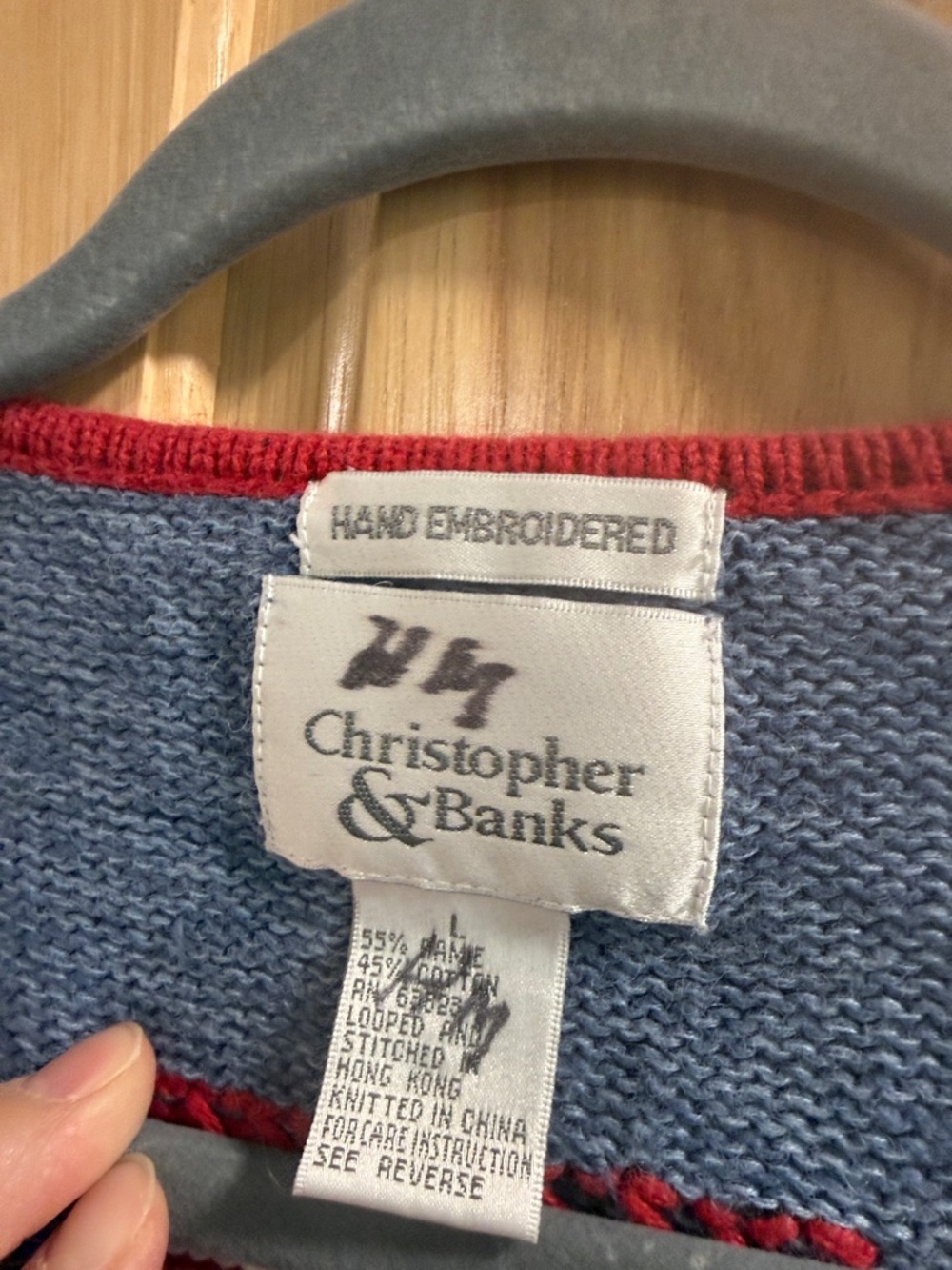 Christopher & Banks Vintage Americana Grannycore Patriotic Patchwork Vest Size L - Picture 3 of 7